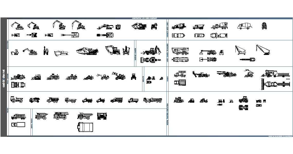 cars cad blocks in plan view