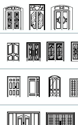 largue doors cad blocks